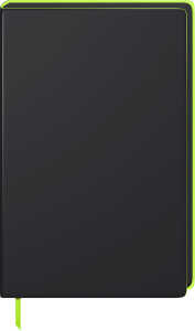 2026 Brunnen Notizbuch Premium „Neon“ A5 punktiert neongrün/sw