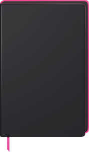 2026 Brunnen Notizbuch Premium „Neon“ A5 punktiert neonpink/sw