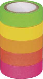 HEYDA 203584534 Deko Tapes Neon Regenbogen Papier neon matt