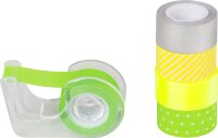 HEYDA 203584575 Deko Tapes Mini Neon Akzente jede Rolle 3...