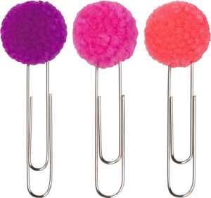 Dekoklammer Pompons Neon Ø 20 mm brombeer neonpink neonrot