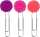 Dekoklammer Pompons Neon Ø 20 mm brombeer neonpink neonrot