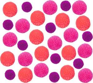 KNORR PRANDELL Pompon-Mix Neon Ø 20 30 mm brombeer neonpink neonrot