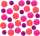 KNORR PRANDELL Pompon-Mix Neon Ø 20 30 mm brombeer neonpink neonrot