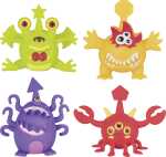 BRUNNEN 102735703 Stressfigur „Monster“ 8 x 8 cm