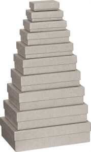 Geschenkkarton Uni hellgrau 2553 6166 66 10tlg Flach