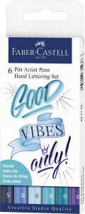 Faber Castell Tuschestift Pitt Artist Pen Lettg 6er Blautöne