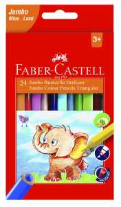 Faber Castell Buntstift Dreikant Jumbo 5,4 mm 24er Etui