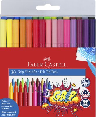 Faber Castell Filzstift Grip Colour Marker 30x Etui