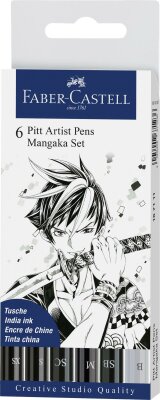 Faber Castell Tuschest. Pitt Artist Pen Manga 6x schw.