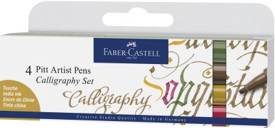 Faber Castell Tuschestift Pitt Artist Pen C 4x col.