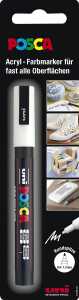 Faber Castell Marker UNI POSCA PC-3M 0,9-1,3 weiß Blister