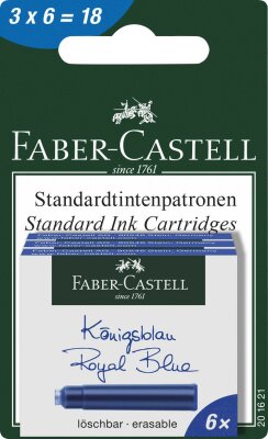 Faber Castell Tintenpatronen blau 3 Schachteln BK