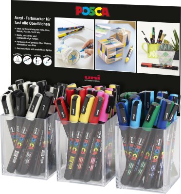 POSCA Marker UNI PC-3M Display Grundfarb