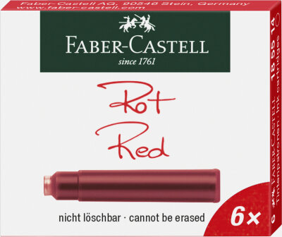 Faber Castell Tintenpatronen Standard 6x rot