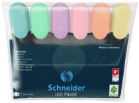 Schneider Textmarker Job pastell sortiert Karton-Etui 6...