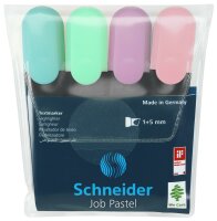 Schneider Textmarker Job pastell sortiert Karton-Etui 4...