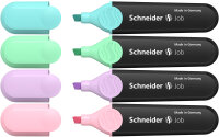 Schneider Textmarker Job pastell sortiert Karton-Etui 4...