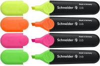 Schneider Textmarker Job sortiert Karton-Etui 4...