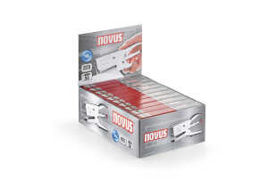 Novus Heftzange B 39, bis 50 Blatt chrom, 10 Stück im POS Display