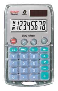 Sonstige R. Taschenrechner Starlet Transparent 8 Stellen, Solar/Batterie