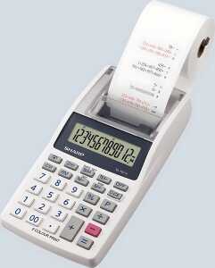 Sharp Tischrechner druckend EL-1611 V 12 Stellen, Netzteil optional