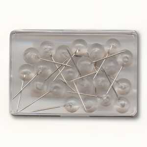 Landkartennadeln, glasklar Ø 5 mm x 16 mm  SB-Dose à  60 Stück