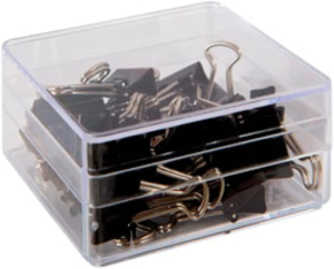 Foldback-Klammern, Schwarz, 15 mm, Dose à 25 Stück, für Großverbraucher