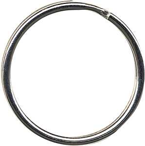 Schlüsselringe aus Metall,glanz- vernickelt, aus gehärtetem Stahl Ø 30 mm, Schachtel à 100 Stk.