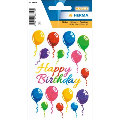 Herma MAGIC Sticker BUNTE LUFTBALLONS, FOLIE BEGL.