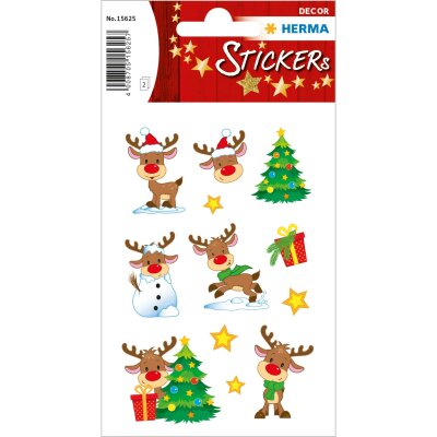 Herma Schmucketikett DECOR Sticker Little Rudolph 2Blatt 1Pack