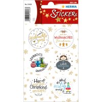 Herma DECOR Sticker WEIHNACHTSPOST, BEGLIMMERT