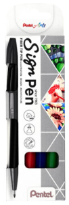 Pentel Faserschreiber Sign Pen 4erSet