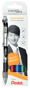 Pentel Liquid Gel-Tintenroller Set, 0,35mm je 1 BL77 sw, rt, bl, gn,