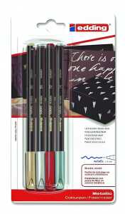Edding Fasermaler Metallic 1200 1-3 mm 4er-Set