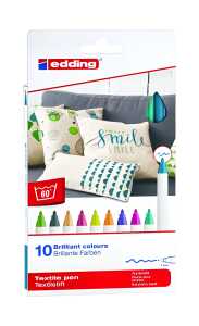 Edding Textilstift 4600 1 mm 10er-Set fun colours