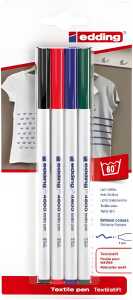 Edding Textilstift 4600 1 mm 4er-Set basic colours