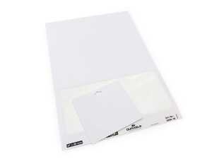 Durable Namensschild 97x86mm 100St ws auf A4 Bogen für Events