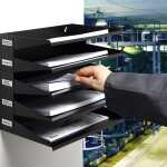 Durable Sortierreck 5tlg A4/ Folio sw aus Metall