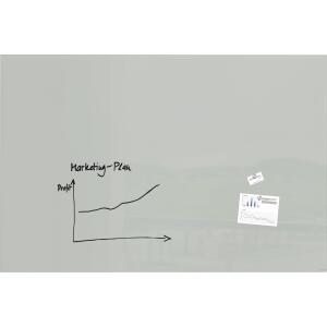 Glas-Whiteboard Artverum - grau - 180 x 120 x 1,80 cm