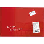 Glas-Whiteboard Artverum - rot - 120 x 90 x 1,80 cm