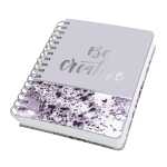 Spiral-Notizbuch Jolie - Violet Marble - punktkariert A5...