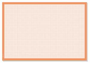 Papier-Schreibunterlage - undatiert- weiß/orange ca. A2 30 Blatt