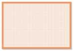 Papier-Schreibunterlage - undatiert- weiß/orange...