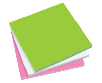 Sigel Static Notes grün weiß pink 100x100mm 3...