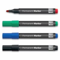 Sigel Permanent Marker farbl. sort. Rundspitze 1-3mm...