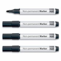 Sigel Non-permanent Marker schwarz Rundspitze 1-3mm...