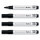 Sigel Non-permanent Marker schwarz Rundspitze 1-3mm Cap-Off-Tinte 4St