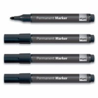 Sigel Permanent Marker schwarz Rundspitze 1-3mm...