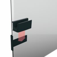 SIGEL GL800 Stiftehalter Artverum - anthrazit - 7,50 x 3,70 x 3,50 cm - Kunststoff, Neodym - magnetischer Clip zur Anbringung - für Glas-Magnetboards